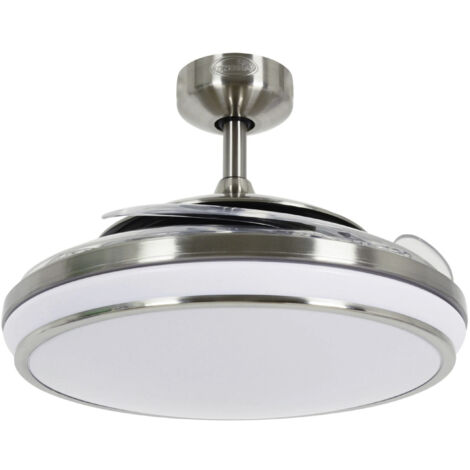 Retractable Ceiling Fan Fanaway LED EVO1 Brushed Chrome