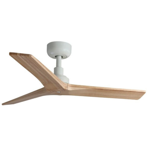 Faro Klim Small White, Light Oak Wood DC Ceiling Fan 6 Speed (1/2)