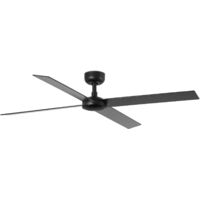 DC Ceiling Fan Rudder L-4 Black with Remote