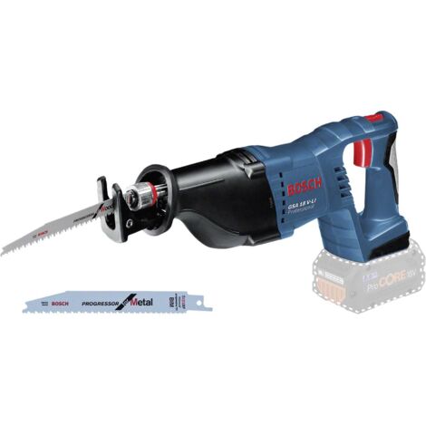 Bosch Professional 18V System GSA 18 V-LI - Sierra sable a batería (corte max. 250 mm, control de velocidad, sin batería, en caja)