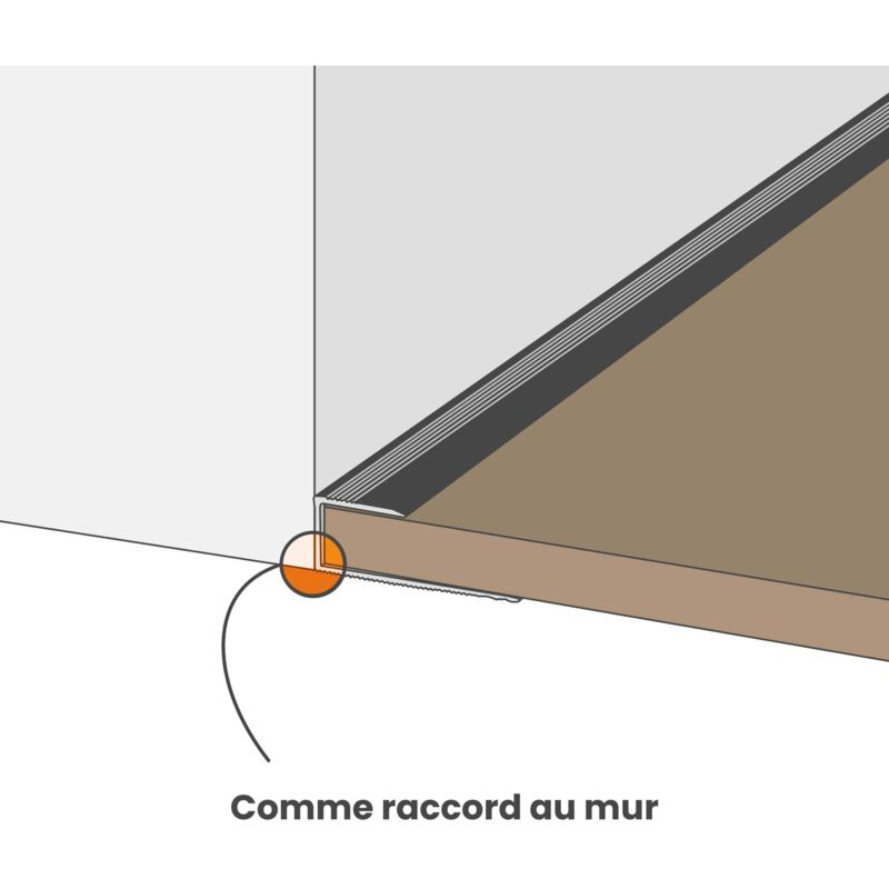 Profilé d'angle aluminium Dumawall 12-20 mm 260 cm noir | Profilés en