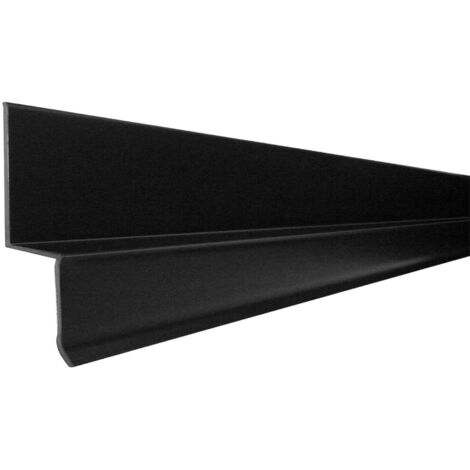 Profilé de finition noir en PVC – Longueur 1m – Résistant aux chocs et aux UV – Protection contre humidité et saleté