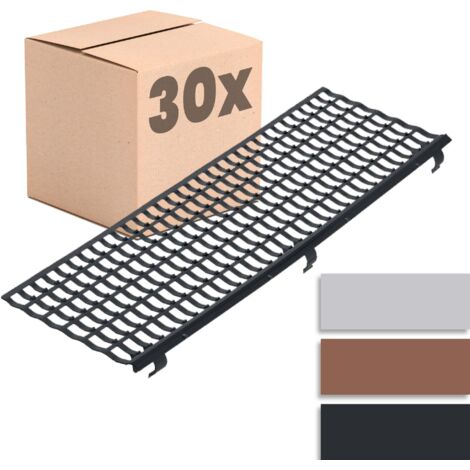 Grillage stop-feuilles pour gouttières Ø100-160mm – Lot de 30 pièces – Protection contre les feuilles – Résistant aux intempéries – Polypropylène noir – Protektor
