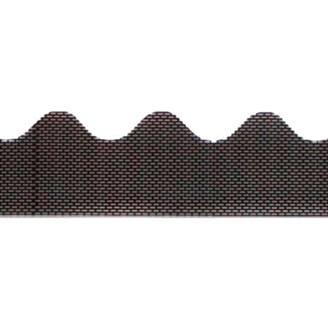 Profilé d'aération ondulé, 87,3 cm, PVC, adapté au profilé ondulé 5, aération optimale de la façade et du toit, protection contre les oiseaux - 1 pièce Noir