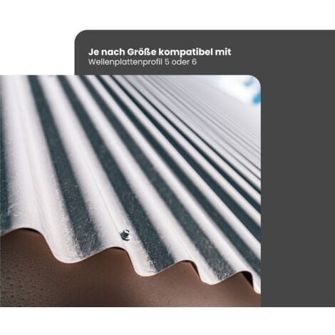 Profilé d'aération ondulé, 87,3 cm, PVC, adapté au profilé ondulé 5, aération optimale de la façade et du toit, protection contre les oiseaux - 1 pièce Noir