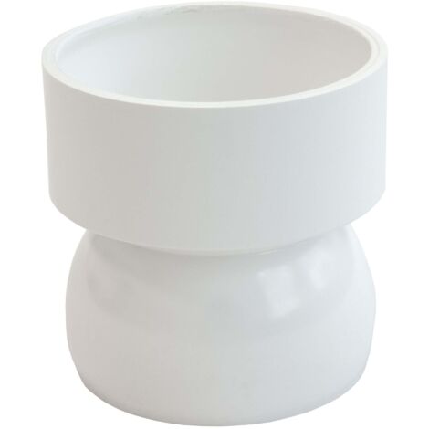 INEFA Raccord coudé pour tuyau coudé, PVC 50mm Raccord de tuyau, accessoire de gouttière, montage simple par emboîtement, Made in Germany - Blanc (1/5)