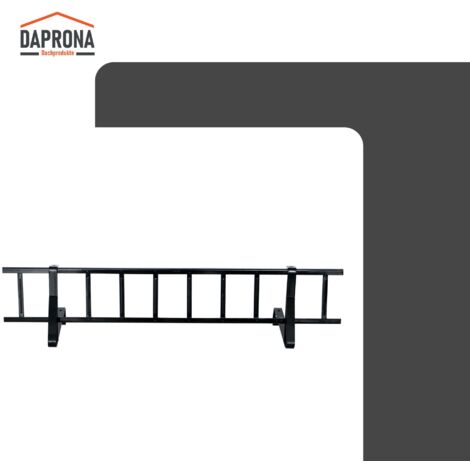 DAPRONA Jeu de grilles pare-neige, y compris support pare-neige, connecteur, montage simple, pour tuiles ondulées, certifié TÜV Rheinland - 200cm Noir