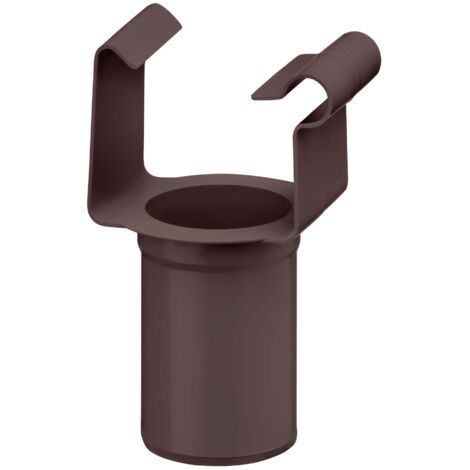 Raccord pour gouttière en PVC-U 68/50mm – Montage simple – Résistant aux UV et intempéries – Made in Germany – Brun foncé
