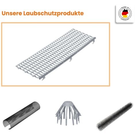 INEFA Grillage stop-feuilles Ø100-160mm, 100cm 30 pièces, Protection de gouttières contre les feuilles mortes: Marron