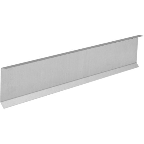 Profilé de raccordement mural en aluminium 200cm, 1 pièce Argent Tôle angulaire, tôle aluminium pour l'évacuation professionnelle des eaux pluviales, Made in Germany