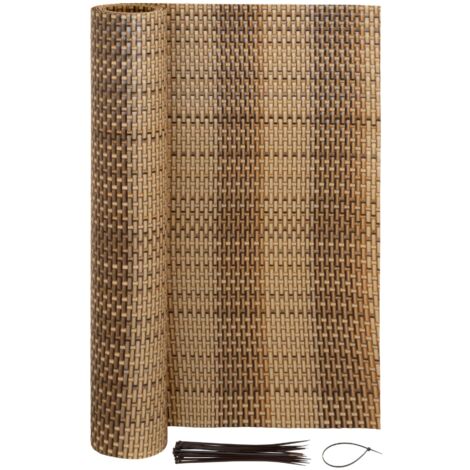Tapis anti-regards aspect rotin - 0,90 x 5m marron clair (1/5)