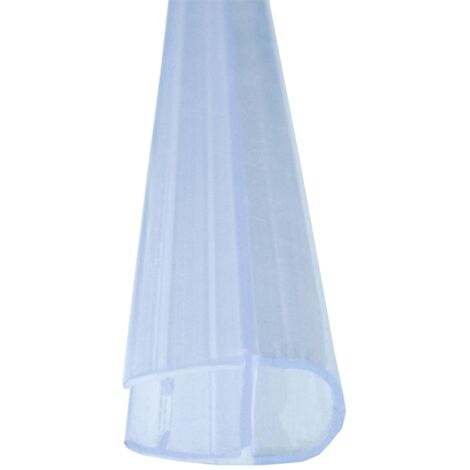 Joint de douche, profilé creux, joint de porte Transparent 100cm, profilé de rejet d'eau pour joint de porte en bas, joint de baignoire - pour épaisseur de verre 6mm