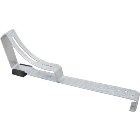 DAPRONA Support de grille pour marchepied et grille de roulement, pour tuiles plates, tuiles plates à queue de castor, marches de toit pour ramoneurs - Argent, 49cm