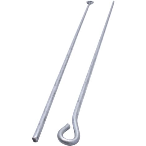 PROTEKTOR Fil de suspension avec œillet pour suspensions pour cloisons sèches 100 pièces, argent, accessoires pour profilés de plafond, Made in Germany - 375mm
