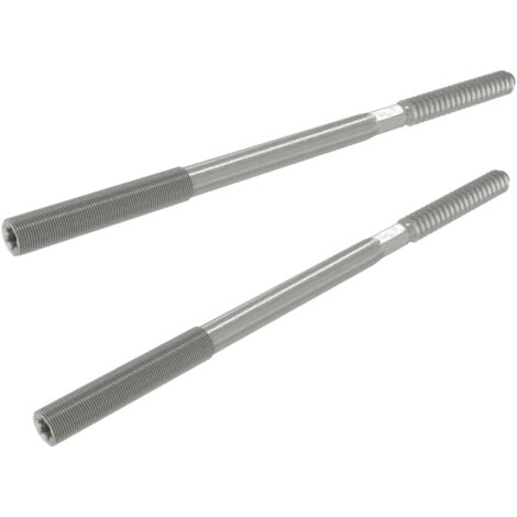 Vis à double filetage galvanisée 140mm M10 – Fixation stable pour collier de serrage tuyau descente – Haute résistance à la corrosion – Zambelli