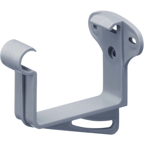 INEFA Support pour planche frontale, support de gouttière, en forme de caisson Support de gouttière, PVC-U, pour gouttières en forme de caisson, Made in Germany - 68mm, 1 pièce Gris