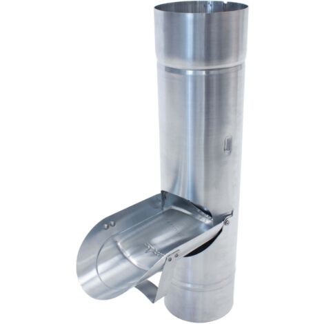 Clapet d'eau de pluie sans tamis – Montage simple – Résistant à la corrosion – Zinc-titane 60mm – Évacuation efficace des eaux pluviales – Zambelli