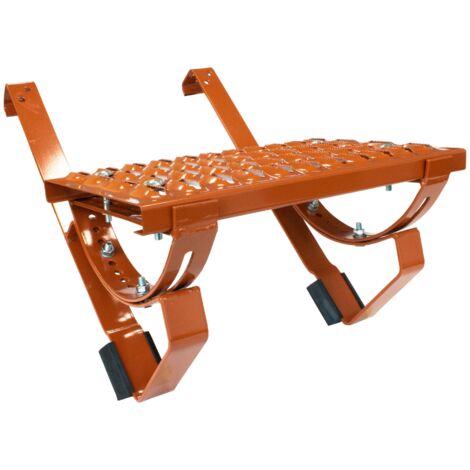 DAPRONA Kit de grilles de défilement pour tuiles plates, marchepieds pour ramoneurs, avec matériel de montage pour un accès sûr au toit - rouge brique, 40cm