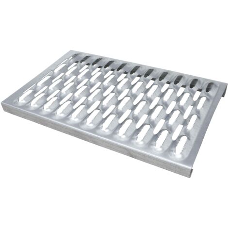 DAPRONA Caillebotis pour ramoneurs, Grille robuste, utilisable comme issue de secours - galvanisé argent, 40cm