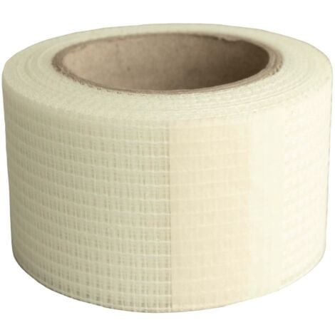 Dalsys bande tissée, bande de jointoiement pour construction intérieure blanc, bande grillagée bande de jointoiement, bande d'armature pour le masticage de plaques de plâtre, résistant aux fissures - 