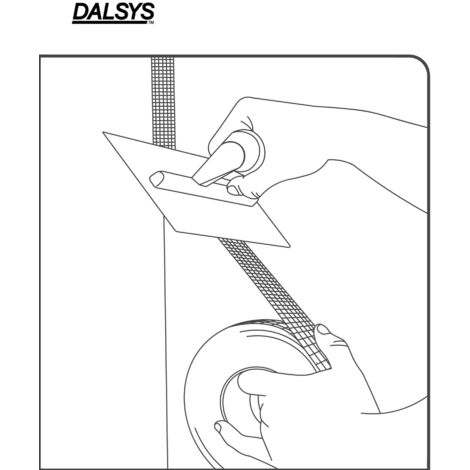 Dalsys bande tissée, bande de jointoiement pour construction intérieure blanc, bande grillagée bande de jointoiement, bande d'armature pour le masticage de plaques de plâtre, résistant aux fissures - 