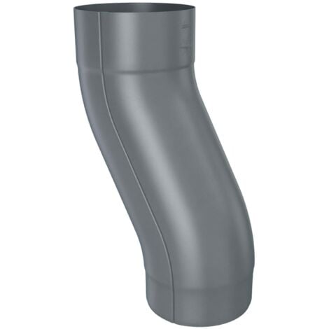 ZAMBELLI Coude de socle galvanisé, coude à étages, plié en une pièce pour ponter les saillies de mur et de crépi, 80mm Anthracite