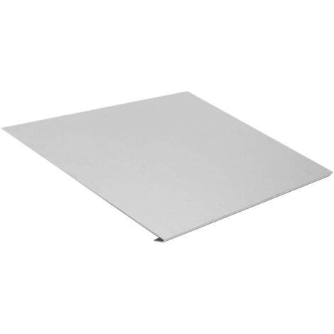 Bande d'égout sans rainure en aluminium 200cm, 1 pièce Argent Tôle d'aluminium pour l'évacuation des eaux de toiture, Accessoires pour gouttières, Made in Germany