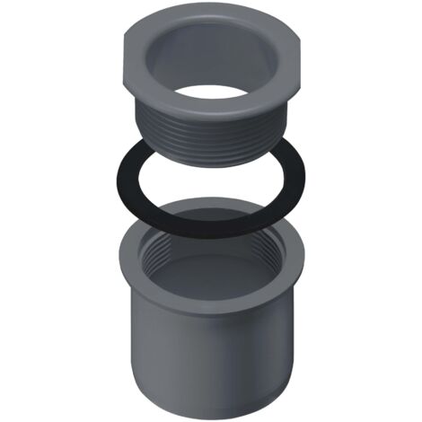 Raccord pour gouttière à caisson 68/50mm – Manchon d'accrochage en PVC – Résistant aux intempéries et UV – Installation facile à visser