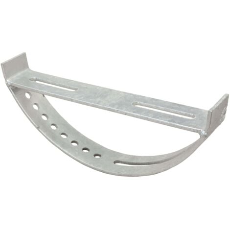DAPRONA Support pour grille, marchepied, marche de toit pour ramoneur - galvanisé argent, 25cm