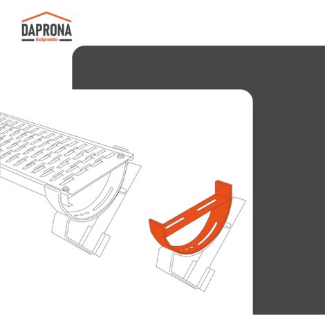 DAPRONA Support pour grille, marchepied, marche de toit pour ramoneur - galvanisé argent, 25cm