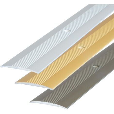 Profilé de jonction aluminium anodisé 180cm x 38mm – Fixation par vis – Résistant à l'humidité – Pour revêtements de sol identiques