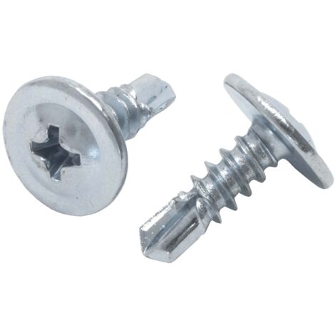 Vis à tôle à tête plate 1000 pièces – Acier galvanisé résistant à la corrosion – Pour cloisons sèches et montage de profilés de plafond – 4,2 x 13 mm – Protektor