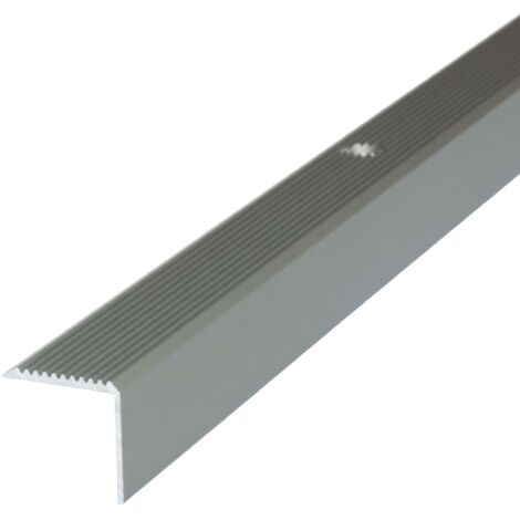 Profilé de nez de marche aluminium anodisé 200cm x 42mm x 20mm – Fixation par vis – Résistant à l'usure et inoxydable