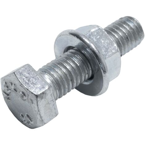 PROTEKTOR Vis à tête hexagonale M8.8, vis pour construction sèche 100 pièces, M8 x 30 SW 13, A1 Argent Accessoires profilés de plafond pour construction sèche, Made in Germany (1/5)
