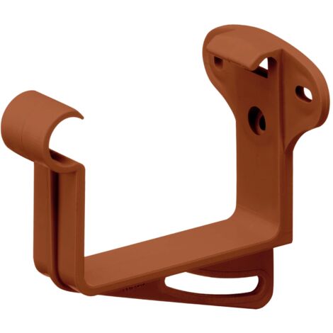 INEFA Support pour planche frontale, support de gouttière, en forme de caisson Support de gouttière, PVC-U, pour gouttières en forme de caisson, Made in Germany - 68mm, 1 pce. Brun