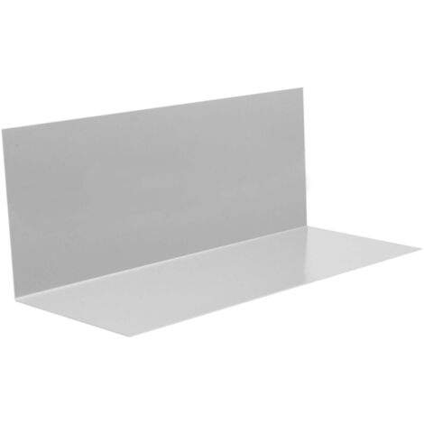 Tôle angulaire de toit sans rainure d'eau en aluminium 200cm, 1 pièce Argent Tôle d'aluminium pour l'évacuation des eaux de toit, protection élevée des bords, Made in Germany