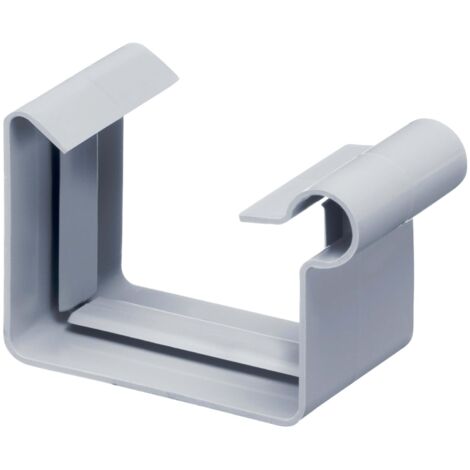 INEFA Raccord de gouttière, raccord en PVC pour gouttière, accessoires de gouttière, Made in Germany - 83mm Gris