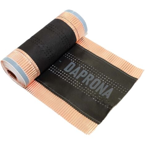 DAPRONA Bande de faîtage, rouleau de faîtage en cuivre 5m, faîtage enroulé pour une couverture optimale de l'épi de faîtage, colle super butyle, protection contre la mousse - Rouge, 1 rouleau - 390mm