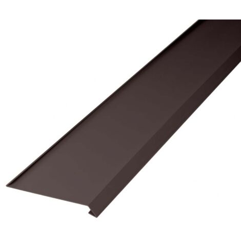 INEFA Bande de toit pour gouttière, pliée des deux côtés, 2m Rainure de gouttière avec joint d'eau, en PVC-U, Accessoires de gouttière, Made in Germany: Marron foncé