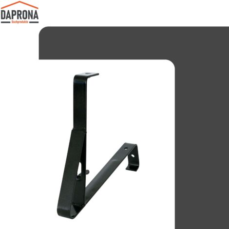 DAPRONA Support pour grille pare-neige, fixation pour tuiles ondulées (Frankfurter Pfanne) 32,5cm, certifié TÜV Rheinland - Noir
