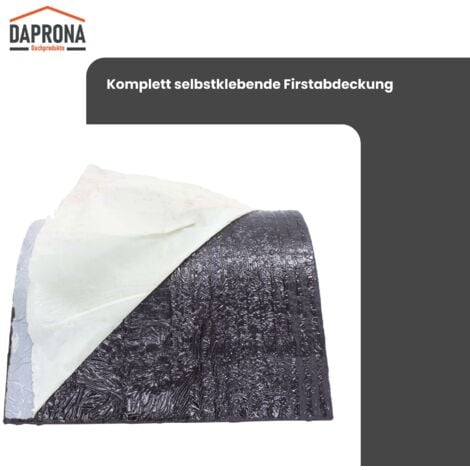 DAPRONA Bardeaux de toit, couverture de faîtage 5m x 32cm bande de faîtage en bitume pour abri de jardin, abri de voiture, nichoir - Rouge
