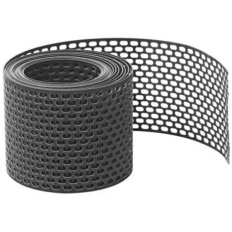Grille d'aération VMC 5m – Grille anti-oiseaux en PVC noir – Largeur 180mm – Ventilation toiture et façade – Résistante aux intempéries
