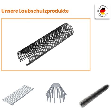 INEFA Grille anti-feuilles pour gouttières, PVC noir - 100-125mm, 3m