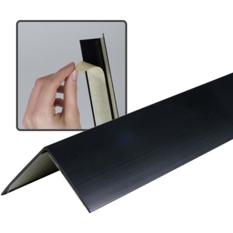 Dalsys Cornière PVC autocollante 30x30mm, profilé de protection d'angle, baguette d'angle, protection d'arête haute mur, convient pour habitation, travail et garage, avec bande de protection adhésive 