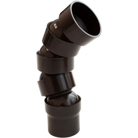 Coude de gouttière flexible DN 50 – Montage simple par emboîtement – 4 coudes pour angles 67-90° – PVC résistant aux intempéries