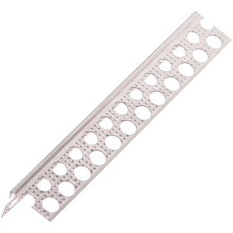 PROTEKTOR 9079 Profilé de chant en aluminium pour plâtre de gypse épaisseur 1 mm - 200cm, 50 pièces profilé de plâtre argenté, jauge de plâtre, profilé d'extrémité en plâtre, cornière, profilé d'extré