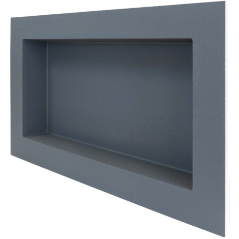 PROTEKTOR Niche murale pour douche Tablette de douche pour salle de bain à carreler, étanche, rangement peu encombrant - 30 x 60cm Anthracite / Blanc