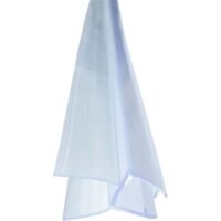 Joint de douche Joint à lèvres abrasives transparent Joint à lèvres abrasives, double lèvre souple - pour verre de 8 mm d'épaisseur