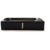 Porte-savon, porte-savon (LxlxH) : 11,2 x 7,5 x 2,3cm Noir Accessoires de salle de bain, porte-savon, nettoyage facile