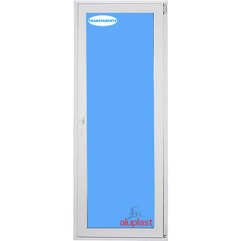 Puerta Balconera PVC 900x2100 Blanca Oscilobatiente Derecha Vidrio Transparente